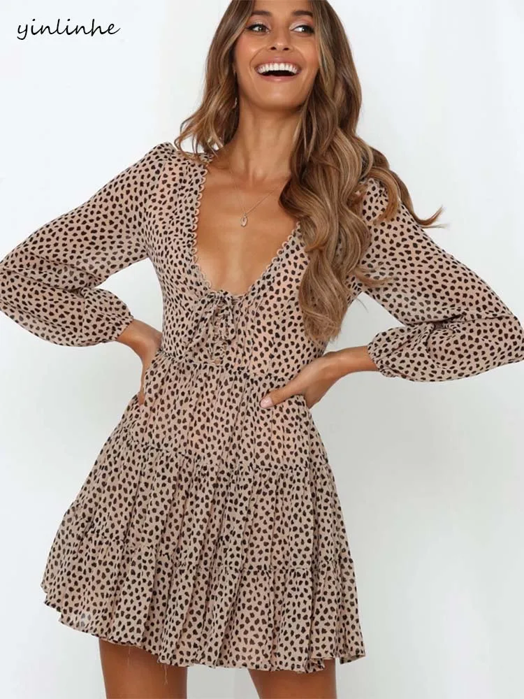 yinlinhe Khaki Leopard Chiffon Dress Women Long Sleeve sexy Transparent Summer Dress 2019 Lace Up vintage ruffles vestidos 1142
yinlinhe Khaki Leopard Chiffon Dress Women Long Sleeve sexy Transparent Summer Dress 2019 Lace Up vintage ruffles vestidos 1142