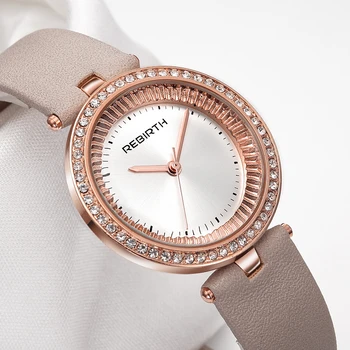 REBIRTH Ladies Fashion Quartz Watch Women Rhinestone Leather Casual Dress Women's Watch Rose Gold Crystal reloje mujer
REBIRTH Ladies Fashion Quartz Watch Women Rhinestone Leather Casual Dress Women's Watch Rose Gold Crystal reloje mujer