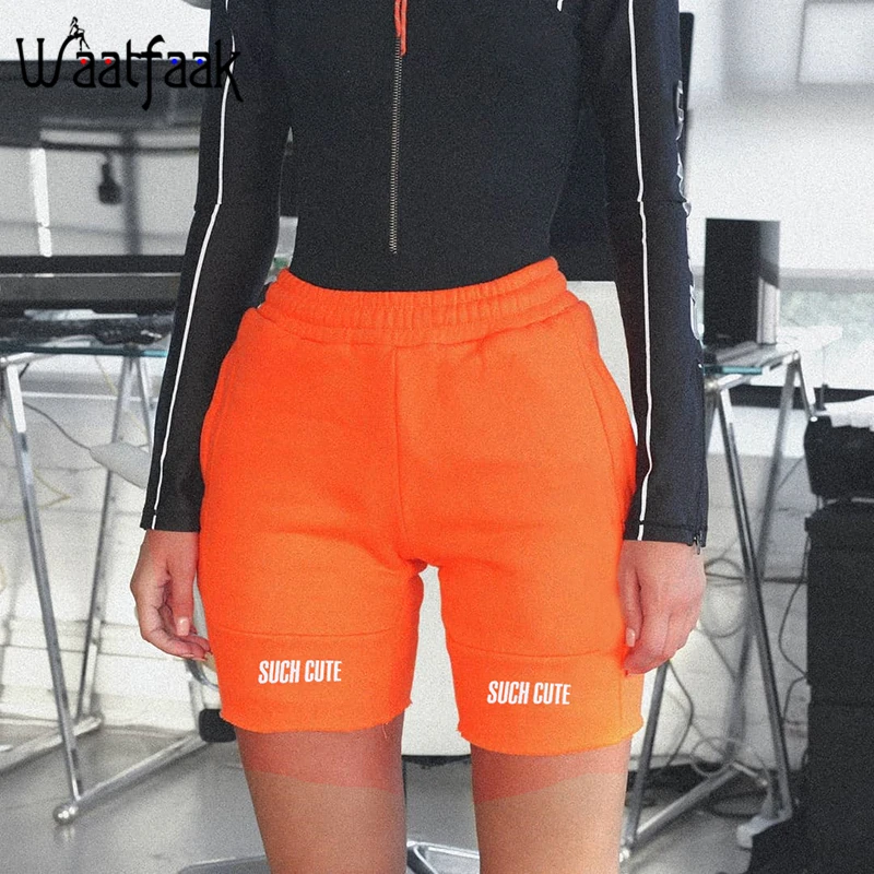 Waatfaak Letter Print Fitness High Waist Shorts Women Cotton Summer 2019 Pocket Harajuku Black Orange Short Pants Ladies Casual
Waatfaak Letter Print Fitness High Waist Shorts Women Cotton Summer 2019 Pocket Harajuku Black Orange Short Pants Ladies Casual