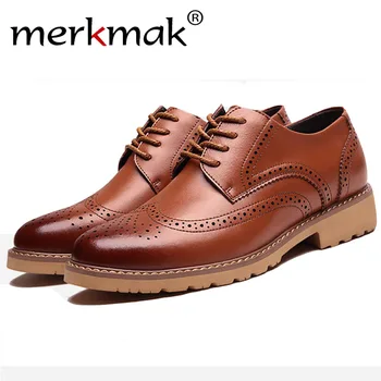Merkmak Casual Brogue Men Shoes's Fashion Comfortable Breathable Business Dress Footwear Man Flats Outdoor Sneakers Drop Ship
Merkmak Casual Brogue Men Shoes's Fashion Comfortable Breathable Business Dress Footwear Man Flats Outdoor Sneakers Drop Ship