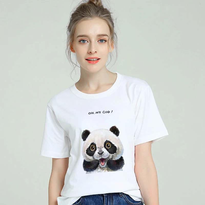 Новинка 2019 Лето Tumblr модная забавная Футболка с принтом животных женский