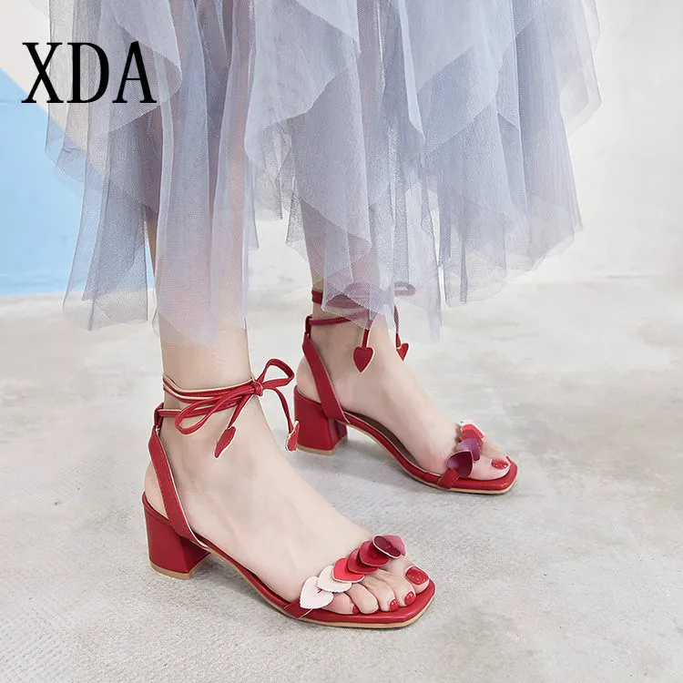XDA Cross-tied Women Sandals mid Heel sandals Summer Ankle Strap Square Heel Fashion Sandals bowknot roman casual Shoes D342
XDA Cross-tied Women Sandals mid Heel sandals Summer Ankle Strap Square Heel Fashion Sandals bowknot roman casual Shoes D342
