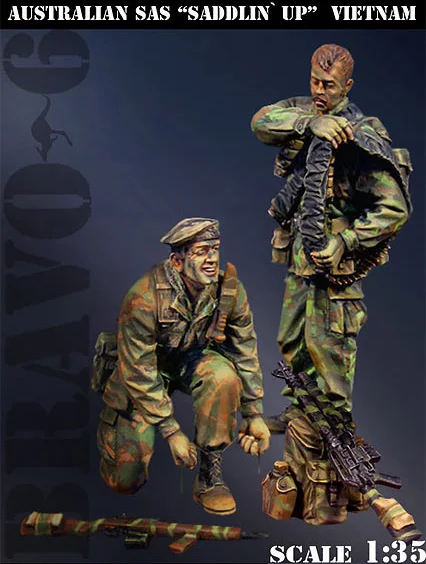Unpainted Kit 1/35 Vietnam War Australia special forces soldiers figure Historical Figure Resin Kit
Unpainted Kit 1/35 Vietnam War Australia special forces soldiers figure Historical Figure Resin Kit