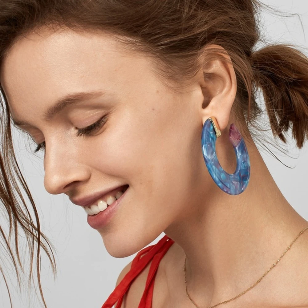 Itenice Print Long Hoop Earrings For Women Tortoiseshell Acetate Resin Acrylicr Circle Geometric Earring 3 colors
Itenice Print Long Hoop Earrings For Women Tortoiseshell Acetate Resin Acrylicr Circle Geometric Earring 3 colors