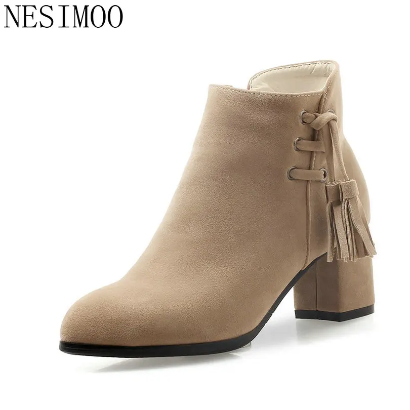 NESIMOO 2019 Women Ankle Boot Fashion Women Shoes Platform Zipper Square High Heel Winter Boots Elegant Women Boots Size 34-43
NESIMOO 2019 Women Ankle Boot Fashion Women Shoes Platform Zipper Square High Heel Winter Boots Elegant Women Boots Size 34-43
