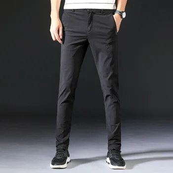Classic Male Pants Smart Casual Solid Color Casual Pants Men Slim Fit Trousers Black Gray Man Joggers Casual Pants
Classic Male Pants Smart Casual Solid Color Casual Pants Men Slim Fit Trousers Black Gray Man Joggers Casual Pants