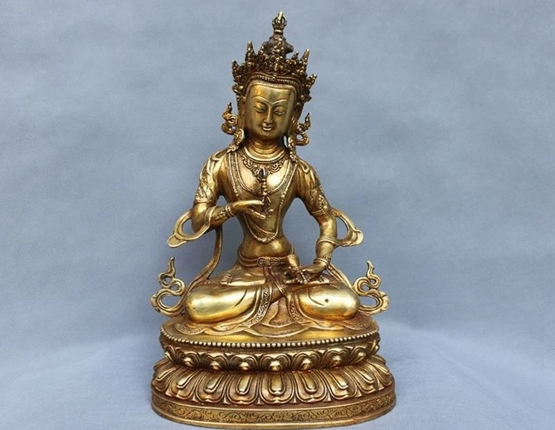 32CM Tibet Buddhism Vajradhara Vajrasattva Buddha Bronze Gilded Copper Statue a 0518
32CM Tibet Buddhism Vajradhara Vajrasattva Buddha Bronze Gilded Copper Statue a 0518