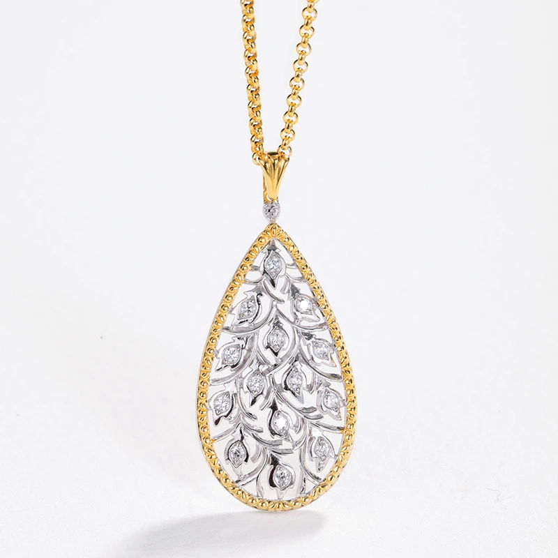 Solid Silver Handmade Hollow Branch Leaves Vintage Palace Pendant Necklaces For Women
Solid Silver Handmade Hollow Branch Leaves Vintage Palace Pendant Necklaces For Women