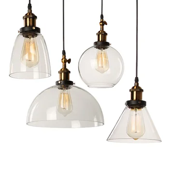 Vintage Pendant Lights Retro Glass Hanging Edison lamp Loft Luminaire Modern Kitchen Dining Bedroom E27 Lamp Holder
Vintage Pendant Lights Retro Glass Hanging Edison lamp Loft Luminaire Modern Kitchen Dining Bedroom E27 Lamp Holder