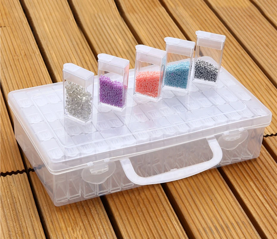 42/64 Cells Diamond Painting Tools Beads Container Rhinestones Storage Box Diamond Painting Accessories Tools Organizer Case
42/64 Cells Diamond Painting Tools Beads Container Rhinestones Storage Box Diamond Painting Accessories Tools Organizer Case