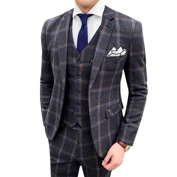 (Jacket+Vest+Pants) 2019 Autumn new arrival High quality causal men's suis Wedding Groom dress suit Business 3 Piece suits
(Jacket+Vest+Pants) 2019 Autumn new arrival High quality causal men's suis Wedding Groom dress suit Business 3 Piece suits