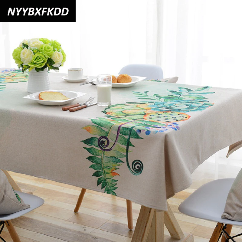 European Pastoral Plant Floral Printed Table Cloth Polyester Fabric Tablecloth Cover Home Textile | Дом и сад