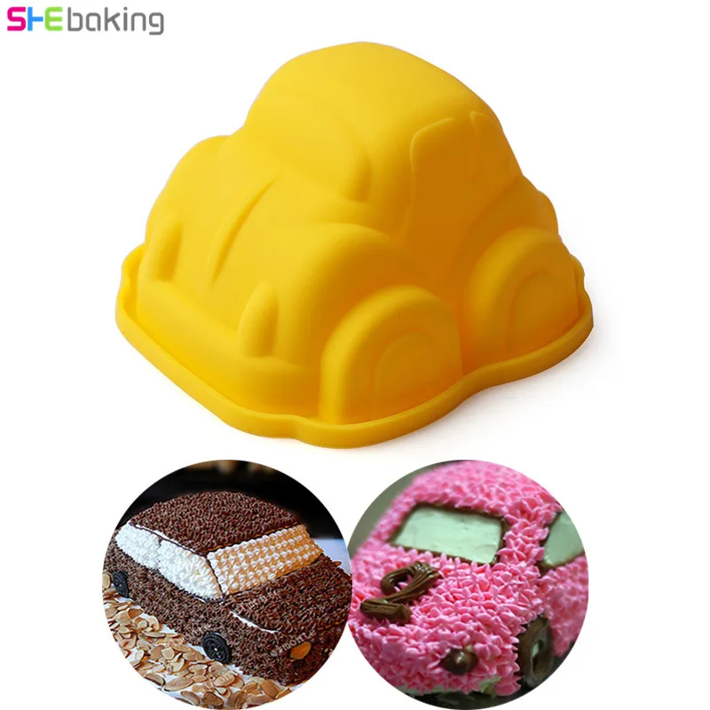 Shebaking 1pc Car Shape Silicone Mold 3D Bread Cake Mold Fondant Soap Mould Kids Birthday Cake Decoration Molds Baking Tools
Shebaking 1pc Car Shape Silicone Mold 3D Bread Cake Mold Fondant Soap Mould Kids Birthday Cake Decoration Molds Baking Tools