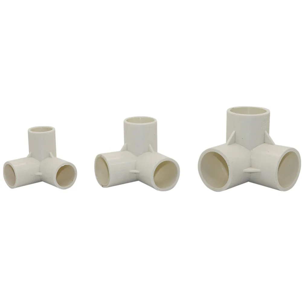 

1PC PVC Three-Dimensional Tees Inner Diameter 20mm,25mm,32mm PVC Pipe Fittings Home Garden Irrigation Water Connectors DIY Tool