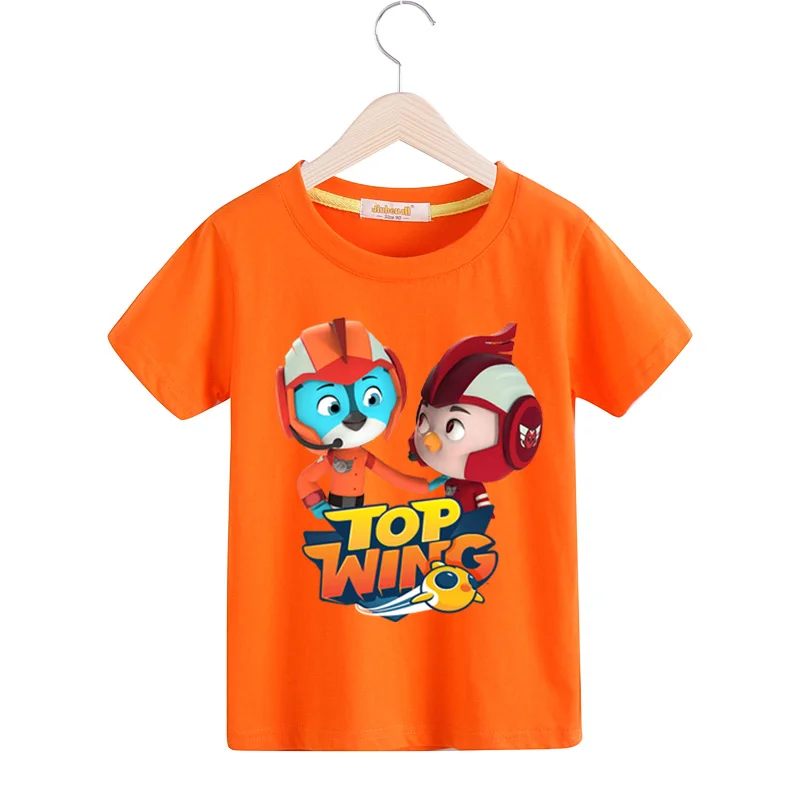 Baby Top Wing Cartoon Print T-shirts Costume Kids Summer Short Sleeve T Shirt Clothes Children Tee Top Clothing Boy Girls TX156 (1)