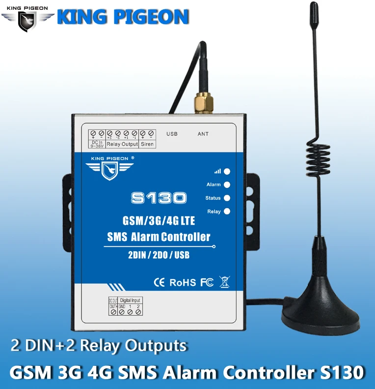 S130 Free Shipping GSM/SMS/3G/4G Remote Alarm Controller Can Be Operated From Anywhere No Distance Limitation 2 Digital Inputs
S130 Free Shipping GSM/SMS/3G/4G Remote Alarm Controller Can Be Operated From Anywhere No Distance Limitation 2 Digital Inputs