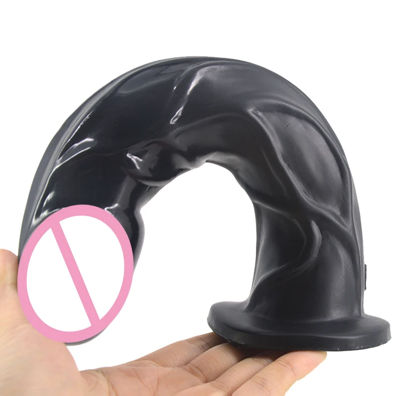 Bend Twisted Dildo Realistic Clear Grain Penis Suction Cup Friction G-spot Insert Anal Plug Adult Sex Toy For Woman Erotic Store