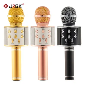 WS-858 Wireless Bluetooth Karaoke Handheld Microphone USB KTV Player Bluetooth Mic Amplifier Speaker Record Music Microphones
WS-858 Wireless Bluetooth Karaoke Handheld Microphone USB KTV Player Bluetooth Mic Amplifier Speaker Record Music Microphones