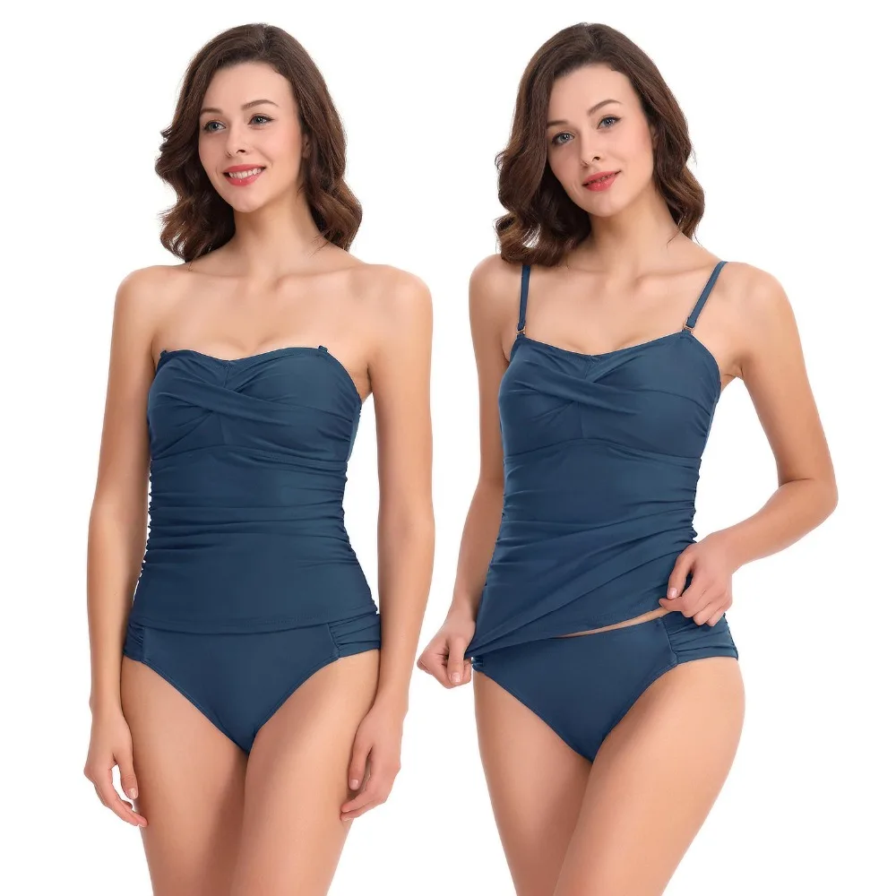 Ladies Best Two Pieces Swimwear Ruched Tankini Top With Triangle Bottoms No Underwire Soft Bra Support Adjustable Shoulder Strap
Ladies Best Two Pieces Swimwear Ruched Tankini Top With Triangle Bottoms No Underwire Soft Bra Support Adjustable Shoulder Strap