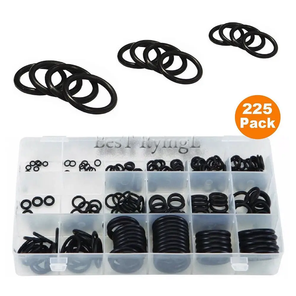 225 pcs Rubber O Ring O-Ring Washer Seals Watertightness Assortment Different Size With Plactic Box Kit Set
225 pcs Rubber O Ring O-Ring Washer Seals Watertightness Assortment Different Size With Plactic Box Kit Set