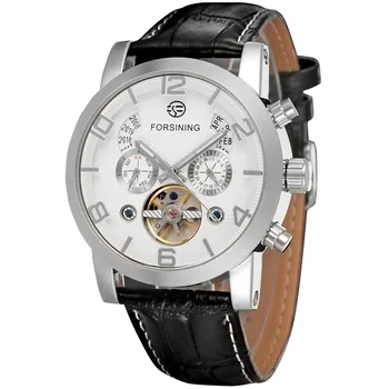 Forsining Men's Tourbillon Calendar Brand Automatic Movement Genuine Leather Strap Best Sales Wrist watches
Forsining Men's Tourbillon Calendar Brand Automatic Movement Genuine Leather Strap Best Sales Wrist watches