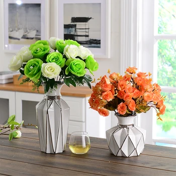 European-style creative ceramic vase dry flower arrangement sitting room table decoration floral apparatus vase for home
European-style creative ceramic vase dry flower arrangement sitting room table decoration floral apparatus vase for home