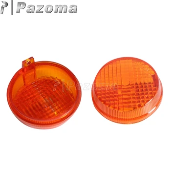 

Motorcycle Front Turn Signal Light Round Lens Cover for Kawasaki Vulcan 1600 Classic Nomad Honda Cruisers Shadow