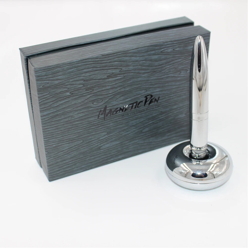 Magnetic Floating Pen Bright chrome ballpoint Pen with Magnetic Base - Writing Pen With Magnet Holder fit for Office Gift items
Magnetic Floating Pen Bright chrome ballpoint Pen with Magnetic Base - Writing Pen With Magnet Holder fit for Office Gift items
