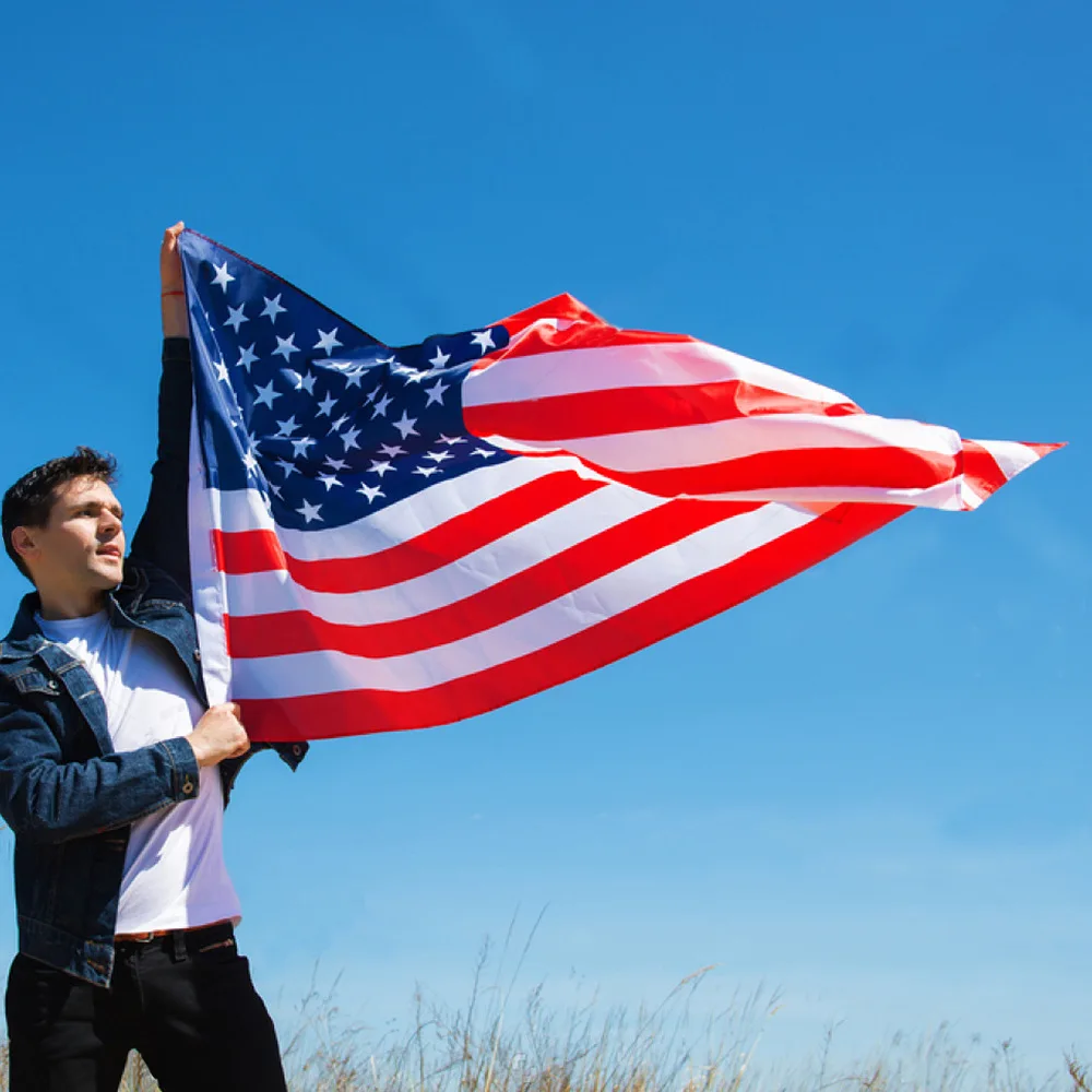 free shipping American flag150x90cm US flag High Quality Double Sided Printed Polyester American Flag Grommets USA Flag
free shipping American flag150x90cm US flag High Quality Double Sided Printed Polyester American Flag Grommets USA Flag