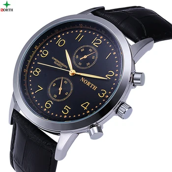 Men watches luxury brand NORTH quartz watches leather waterproof Military watch fashion high quality Sports wristwatch relogio
Men watches luxury brand NORTH quartz watches leather waterproof Military watch fashion high quality Sports wristwatch relogio