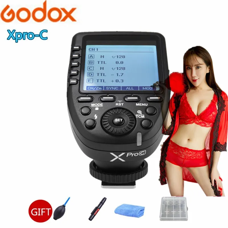 Godox XPro-C Flash Trigger Transmitter with E-TTL II 2.4G Wireless X System HSS LCD Screen for Canon 750D 760D 700D DSLR Camera
Godox XPro-C Flash Trigger Transmitter with E-TTL II 2.4G Wireless X System HSS LCD Screen for Canon 750D 760D 700D DSLR Camera