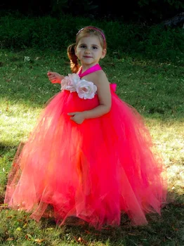 Little Girls Orange Tutu Long Dress Kids Crochet Tulle Dress Ball Gown with Rose Flower Headband Children Evening Party Dresses
Little Girls Orange Tutu Long Dress Kids Crochet Tulle Dress Ball Gown with Rose Flower Headband Children Evening Party Dresses