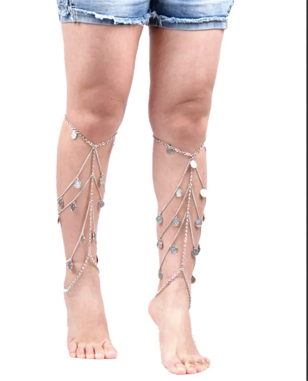 Bohemian Gold Silver Metal Multilayer Tassel Coin Leg Chain For Women Gypsy Summer Charm Beach Foot Jewelry & Anklet Bracelet
Bohemian Gold Silver Metal Multilayer Tassel Coin Leg Chain For Women Gypsy Summer Charm Beach Foot Jewelry & Anklet Bracelet