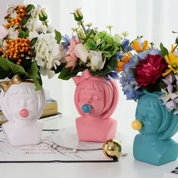 Creative Girl With A Bow Tie Hairpin Blowing Bubbles Statue Home Craft Room Decor Objects Character Resin Statue Vase Flower Pot
Creative Girl With A Bow Tie Hairpin Blowing Bubbles Statue Home Craft Room Decor Objects Character Resin Statue Vase Flower Pot