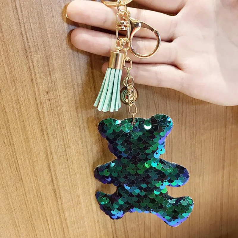 Cute Keychain Glitter Sequins Bear Key Chain Women Llaveros Mujer Car Bag Accessories Key Ring sleutelhanger
Cute Keychain Glitter Sequins Bear Key Chain Women Llaveros Mujer Car Bag Accessories Key Ring sleutelhanger