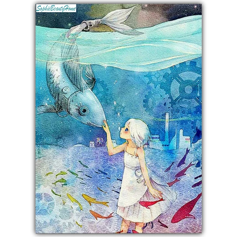 Sophie beauty home 5D DIY Diamond Embroidered Girl & Fish Cross stitch Diamond Home Decor Crafts Pattern Mosaic Wall Stickers
Sophie beauty home 5D DIY Diamond Embroidered Girl & Fish Cross stitch Diamond Home Decor Crafts Pattern Mosaic Wall Stickers