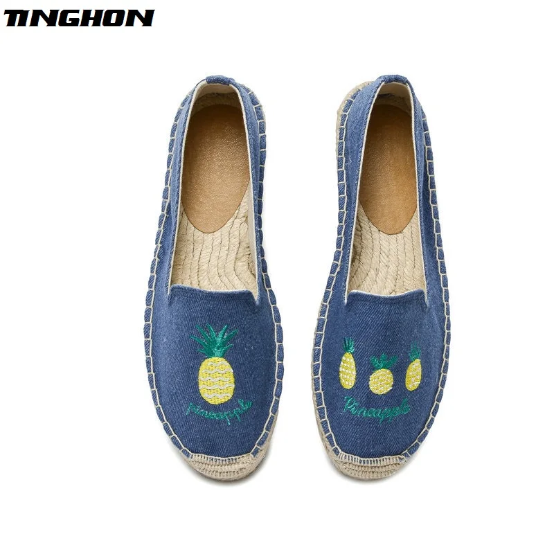 TINGHON Fashion Women Ladies Espadrille Shoes Canvas Embroidery Yellow pineapple Rome Ankle Strap Hemps Flats Shoes
TINGHON Fashion Women Ladies Espadrille Shoes Canvas Embroidery Yellow pineapple Rome Ankle Strap Hemps Flats Shoes