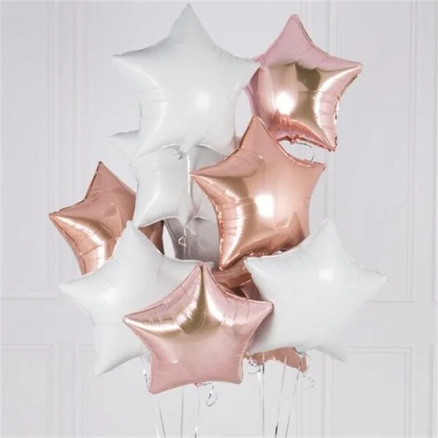 6pcs Baby Shower Globos 18 inch white rose gold star helium foil Balloons girl boy Birthday 1st Party Supplies Decor Pure color
6pcs Baby Shower Globos 18 inch white rose gold star helium foil Balloons girl boy Birthday 1st Party Supplies Decor Pure color