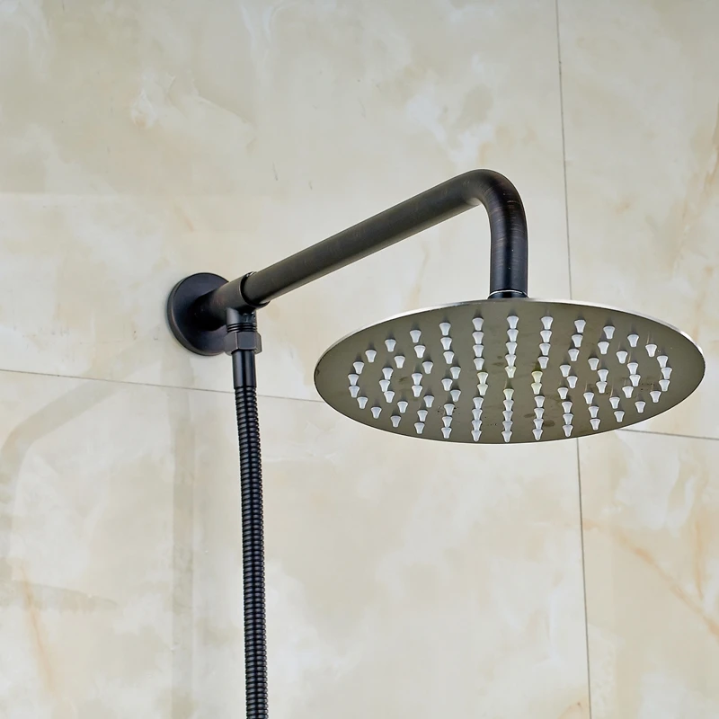 Oil Rubbed Bronze Wall Mount 8 Round Rain Shower Head + Wall Mounted + Hose Stainless Steel Oil Rubbed Bronze Wall Mount 8 Round Rain Shower Head + Wall Mounted + Hose Stainless Steel<br><br>Aliexpress