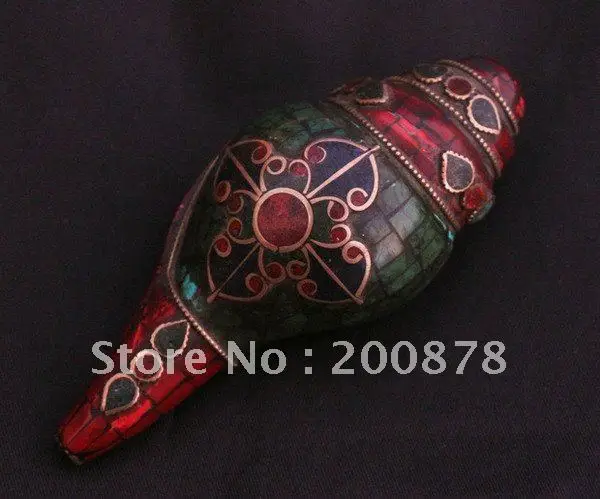 TBC879 Tibetan brass capped Snail handicrafts,140mm,music instrument,Buddhist crafts,Dorje amulet
TBC879 Tibetan brass capped Snail handicrafts,140mm,music instrument,Buddhist crafts,Dorje amulet