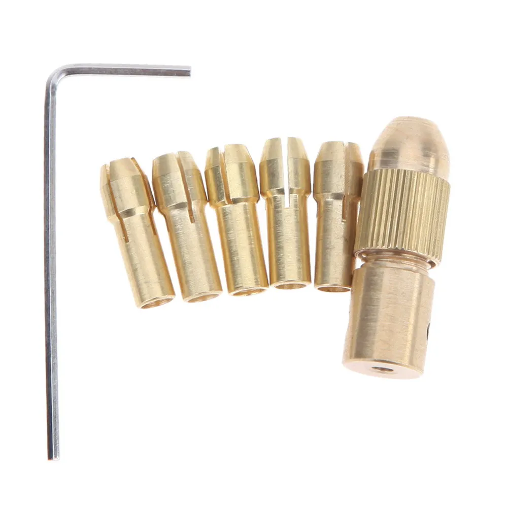 7pcs Mini Drill Chuck Collets 0.5/1/1.5/2.5/3 mm Quick Chuck Collets Cap Power Tools Electric Drill Accessories
7pcs Mini Drill Chuck Collets 0.5/1/1.5/2.5/3 mm Quick Chuck Collets Cap Power Tools Electric Drill Accessories