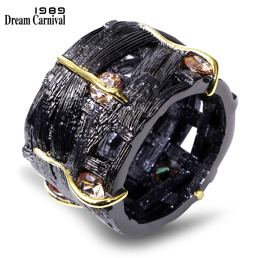 DreamCarnival 1989 Vintage Hollow Champagne CZ Braided Rolling Engagement Anillos de mujer Argola Ring for Women WA11268
DreamCarnival 1989 Vintage Hollow Champagne CZ Braided Rolling Engagement Anillos de mujer Argola Ring for Women WA11268