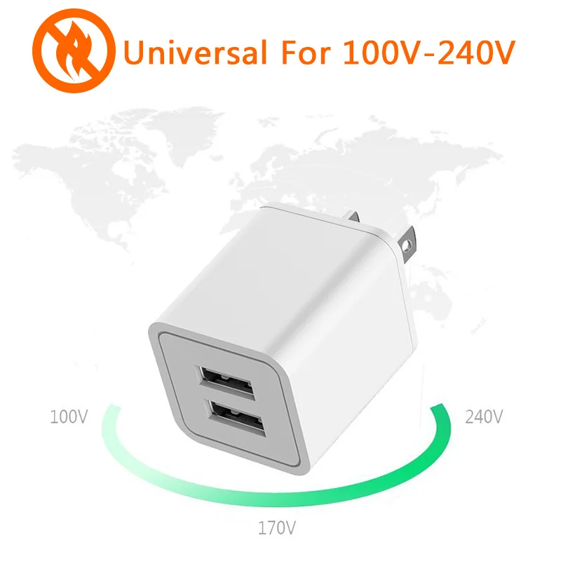 Dual USB Charger Mobile Phone US Charger Plug Travel Wall Charger Adapter For iPhone for Samsung for Xiaomi Phone USB Charger
Dual USB Charger Mobile Phone US Charger Plug Travel Wall Charger Adapter For iPhone for Samsung for Xiaomi Phone USB Charger