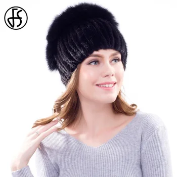 FS 2018 New Winter Warm Women Black Real Natural Mink Fur Beanies Cap Knitted Hat Female Ladies Double Deck Hand Woven Hats
FS 2018 New Winter Warm Women Black Real Natural Mink Fur Beanies Cap Knitted Hat Female Ladies Double Deck Hand Woven Hats