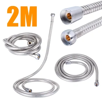 New 2M Flexible Shower Hose Stainless Steel Heater Water Head Pipe Chrome For Shower Head Accessories
New 2M Flexible Shower Hose Stainless Steel Heater Water Head Pipe Chrome For Shower Head Accessories