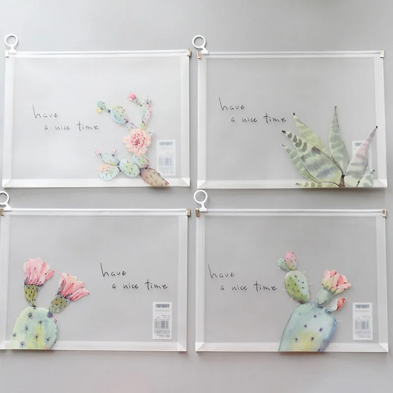 1Pcs Lovely Cactus Zipper Document bag plastic file folder office school binding supply paper clips stationery storage bag
1Pcs Lovely Cactus Zipper Document bag plastic file folder office school binding supply paper clips stationery storage bag