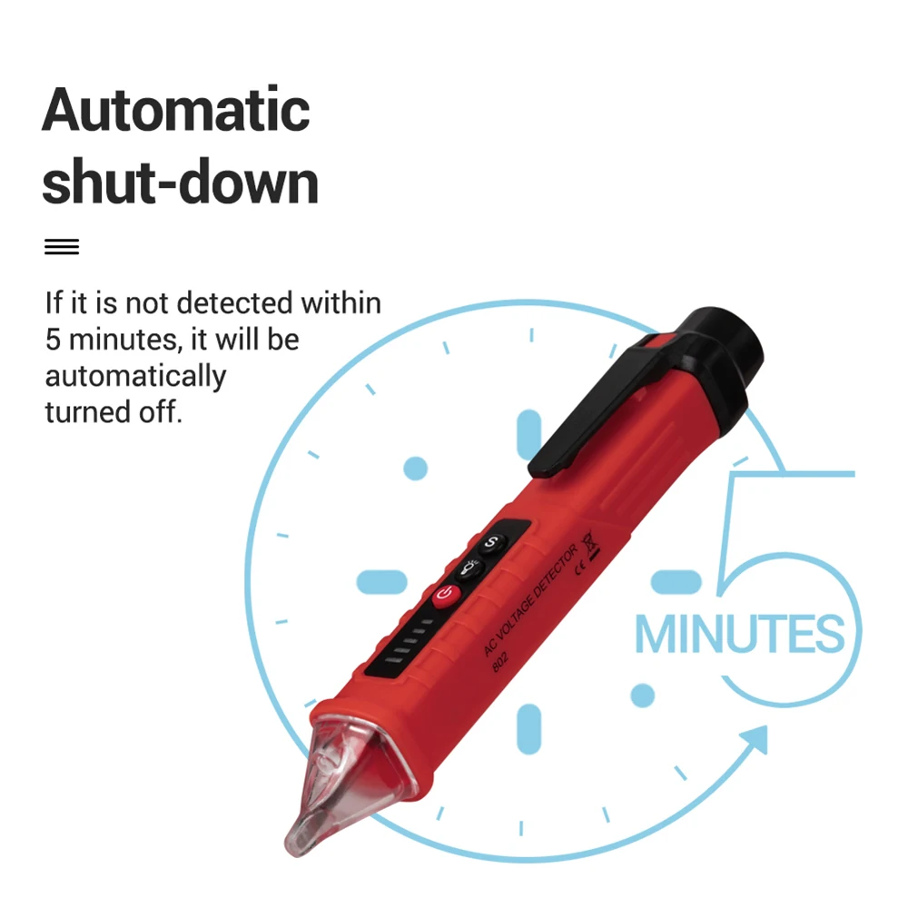 Tester Pencil Testing Circuit Breakers Wall Sockets Pen Style VD802 Non-contact AC Voltage Detector Tester Electric Indicator
Tester Pencil Testing Circuit Breakers Wall Sockets Pen Style VD802 Non-contact AC Voltage Detector Tester Electric Indicator
