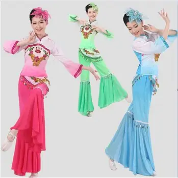 (0156) Yangko dance clothing square costumes fan drum dance costume national square dance women wear
(0156) Yangko dance clothing square costumes fan drum dance costume national square dance women wear