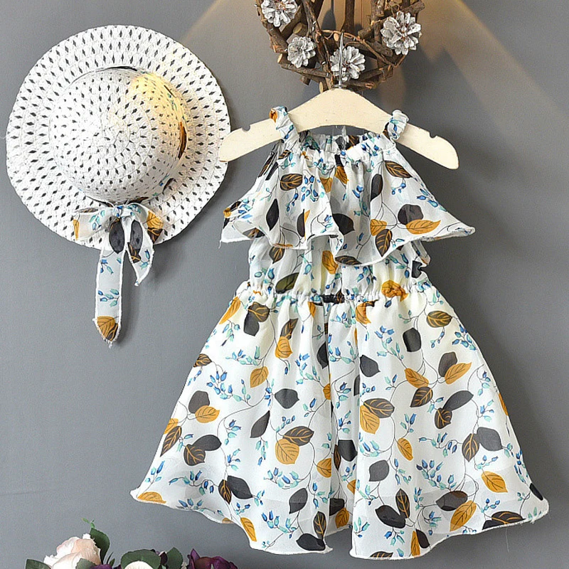 Girls Dresses 2019 Summer New Children's Clothing Girls Comfortable Chiffon Bohemian Holiday Wind Vest Dress + Hat
Girls Dresses 2019 Summer New Children's Clothing Girls Comfortable Chiffon Bohemian Holiday Wind Vest Dress + Hat