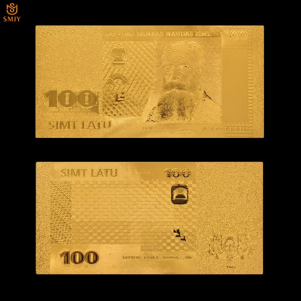 New Latvia Gold Banknotes European Currency 100 Lats Fake Money Family Decoration Souvenir Bill Collection
New Latvia Gold Banknotes European Currency 100 Lats Fake Money Family Decoration Souvenir Bill Collection